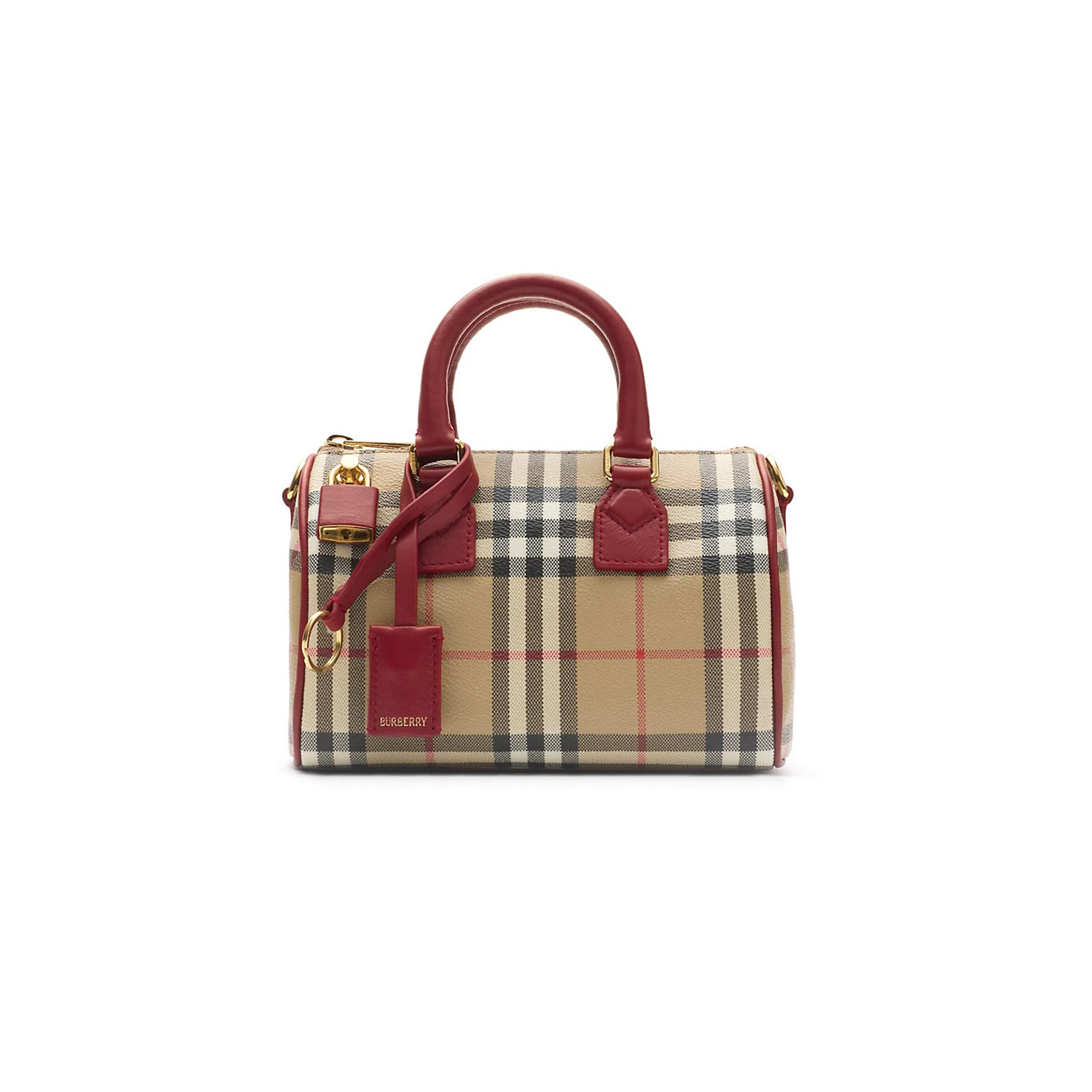 BURBERRY MINI CHECK BOWLING BAG 81162801 (18.5*12*11cm)
